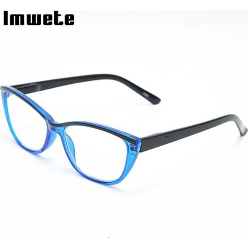 Imwete New Anti-Blue Light Men Women Reading Glasses Hyperopia Eyeglasses Gradient Multifocal Glasses+100 +150 +200 +250+300+350