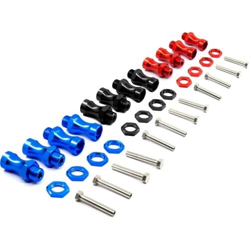 For 1/10 RC Car 12mm to 17mm Wheel Hex Hub Conversion Adapter Extension 30mm Aluminum Alloy Upgrade Parts for HSP models 1:10