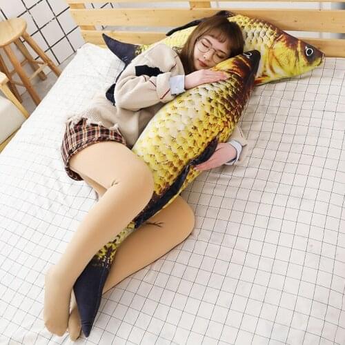 20/40/60/80/100/120cm Kawaii Simulation Crucian Animals Toys Stuffed Plush Fish Pillow Sofa Cushion Birthday Gifts Decoration