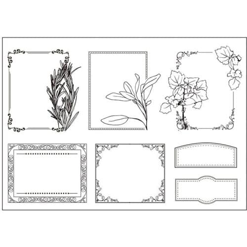 KLJUYP Plant Frame Transparent clear stamp for DIY Scrapbooking/Card Making/Kids Christmas Fun Decoration Supplies