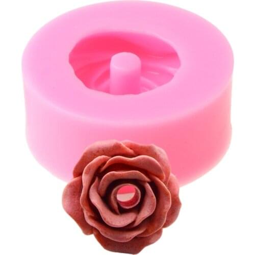 DIY Rose Flower Straws Topper Casting Silicone Mould Crafts Jewelry Making Tool Shiny Handmade Epoxy Resin Mold