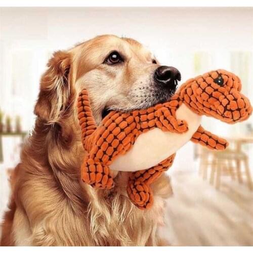 Cute Dog Toys Sleeping Dog Toy Large Animal Dinosaur Pet Sound Squeak Interactive Puppy Funny Training Gold Retriever Acessories