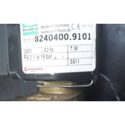 SOLENOID VALVE BUSCHJOST 8240400.9101 1", 230VAC