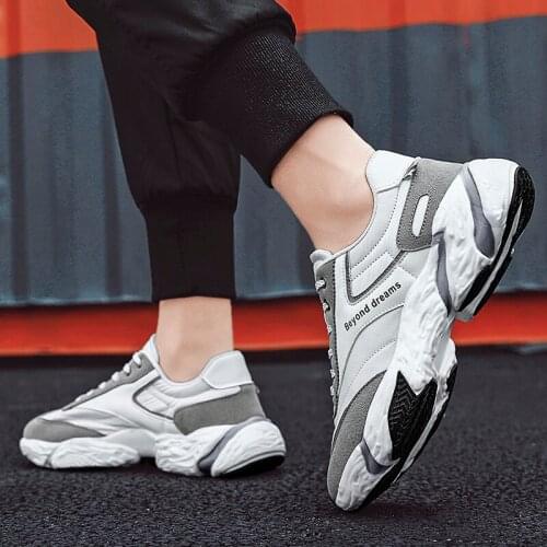 Sport white mesh big shoes man Men fashion barbati High bona black high Fashionable male chunky espadrilles socks korean Mens