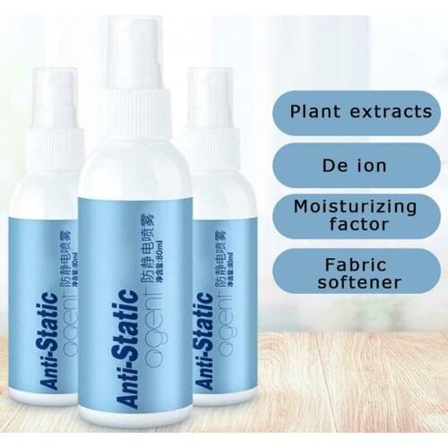 Static Remover Sprays for Clothes Long Lasting Anti-Wrinkle Anti-Sticking Household Anti Static Spray 80ml MPwell