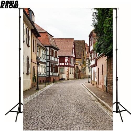 DAWNKNOW Street View Vinyl Photography Background For Children New Fabric Polyester Backdrops For Wedding photo studio lv135