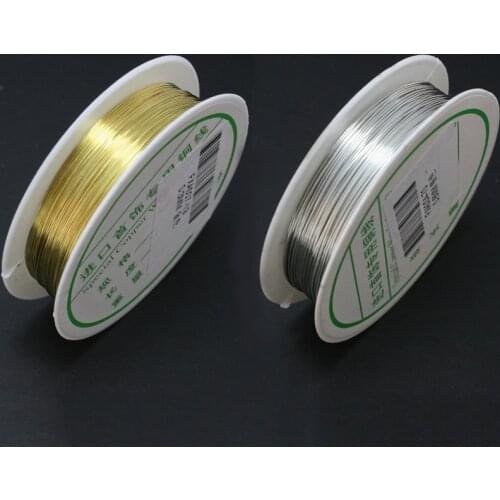 Hot 0.2/0.3/0.4/0.5/0.6//0.8/MM 1 Roll Alloy Cord Beading Craft Beads Rope Copper Wires Beading Wire Jewelry Making