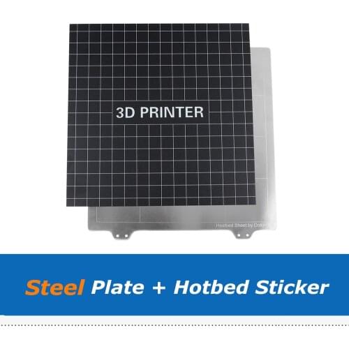 1pc 235*235mm Spring Steel Sheet Heat Bed Plate+ 1pc Hotbed Sticker For Creality Ender-3 CR-20 Geeetech A10 3D Printer Parts