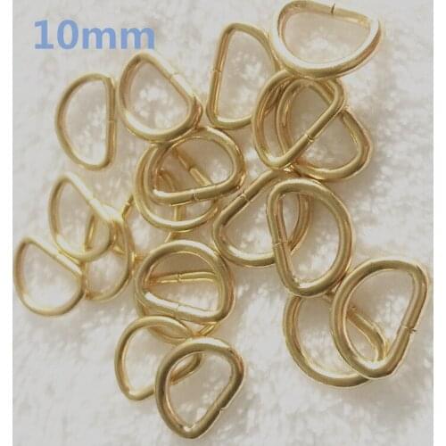 100pcs 10mm gold color D Shaped buckle Sewing Accessories DIY Webbing connect buckles Hand-made materials