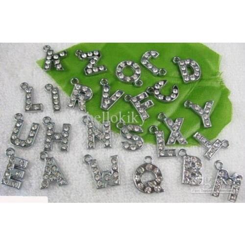 156PCS 18KGP Clear Crystal Alphabet Charms (including 26 letters) M5418