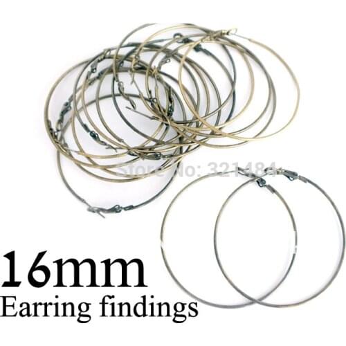 200piece 16mm Antique brass bronze french hook earring backs nickel free hoop earring findings