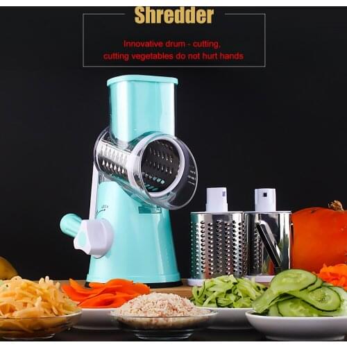 3 In 1 Manual Vegetable Cutter Slicer Kitchen Multifunctional Round Mandoline Slicer Potato Cheese Kitchen Gadgets Drop Shipping