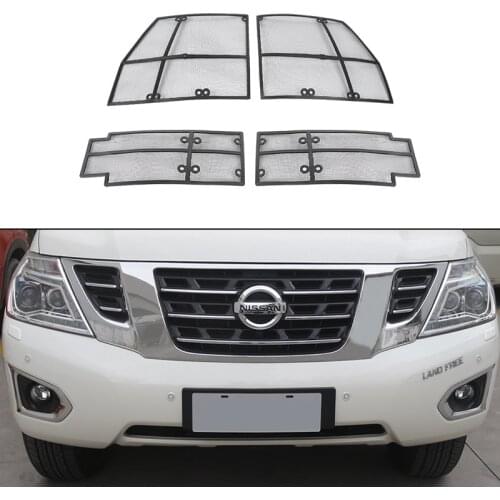 Car Insect Screening Mesh Front Grille Insert Net For Nissan Patrol Armada Y62 2012 2013 2014 2015 2016 2017 2018 Accessories