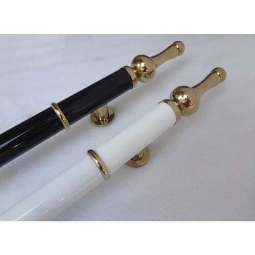 UNILOCKS High quality Ivory titanium concise Chinese small and pure and fresh glass door hotel KTV big wooden door handle