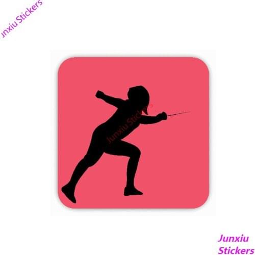 Cover Scratches Accessories Fencing Sport Icon Bodywork Windshield Car Stickers Decals Funny Sunscreen Suv Interior KK12*12cm