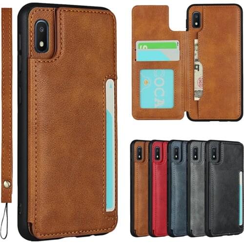 Cell Phone Case for Samsung Galaxy A10e Leather Back Cover TPU Coque Ultra-thin Magnetic Bags