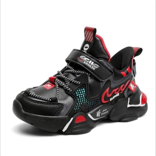 2021 Kids Shoes Boys Fashion Lightweight Sneakers Children Non-slip Leather Waterproof Breathable and Comfortable Casual Walkin