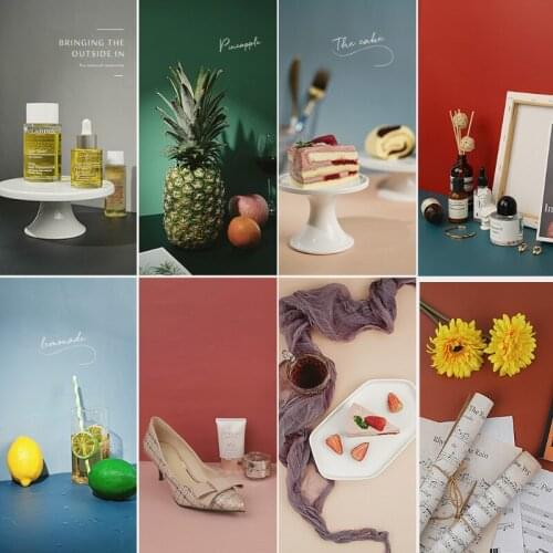 54x83cm Double sided Morandi background paper ins photo Christmas green wallpaper photography props shooting props decorative