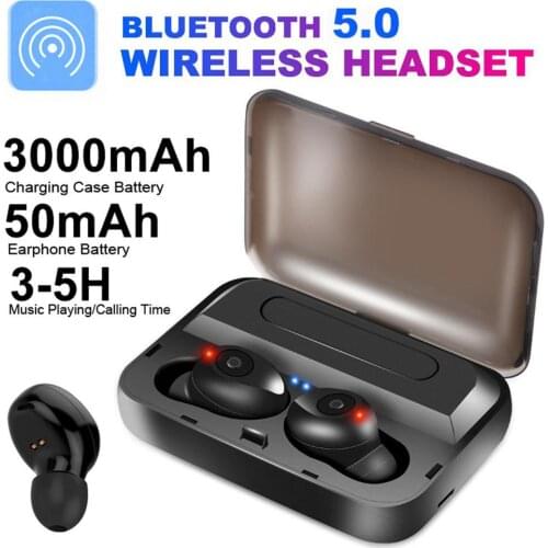 F9 Mini TWS Bluetooth 5.0 HiFi Wireless Earphones Headsets with Charging Box