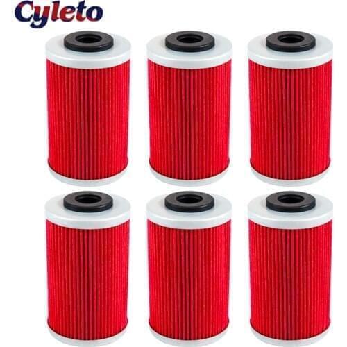 2/4/6 Pcs Motorcycle Oil Filter for KTM SXF EXC SX XC EGS SMS SMR SXS MXC XCW XCG Racing LC4 400 450 520 525 540 560 EXC-E EXC-G