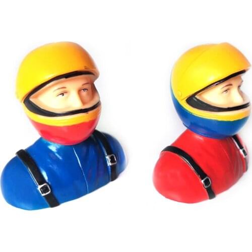 1pc 1/6 Scale RC Plane Pilots Figures Statues RC Kits L64*W40*H69mm Red or Blue For RC Airplane Aircraft