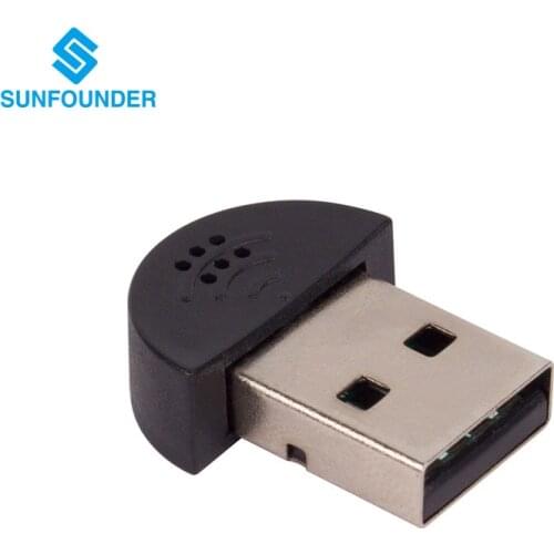 SunFounder USB Mini Microphone for Raspberry Pi 4 Model B, 3B+,3B, 2 Model B and Rpi B+ Laptop Desktop PCs Skype