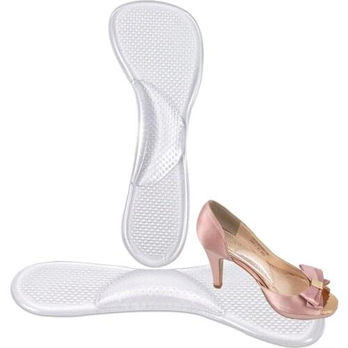 Soft Rubber Particles Foot Arch Female Seven-point Pad Anti-cocoon Foot Arch Support Flat Female Transparent PU High Heel Insole