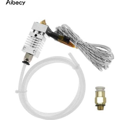 Metal Hotend Extruder Cable Kit with 0.4mm Brass Nozzle Print Throat Tube 1.75mm Filament Size for CR-10 3D Printer