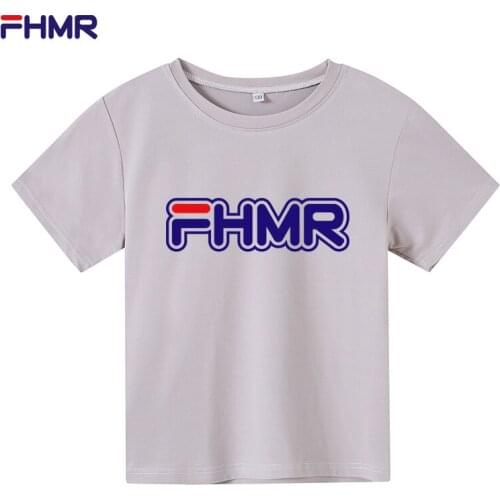 2021 New Fashion Shirt Summer Short Sleeve O-neck Tshirt FHMR Tees For Baby Boys Kids Casual Cartoon Tops Girls Harajuku T-shirt