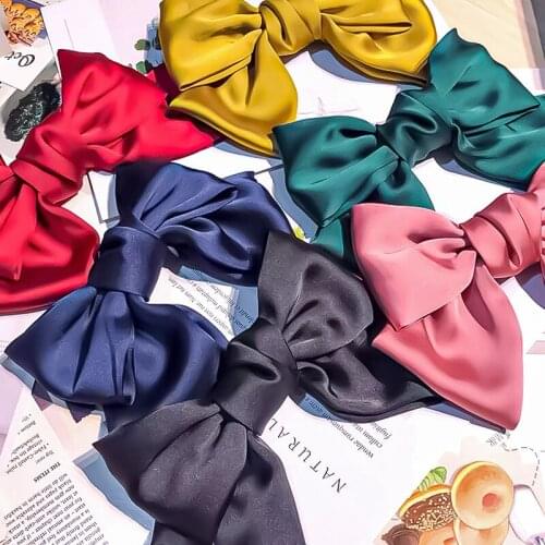 New Fashion Solid Color Hair Bands For Women Bow Tie Elastic Rubber Band Ponytail Holder Headwear Hair Accessories Headdress