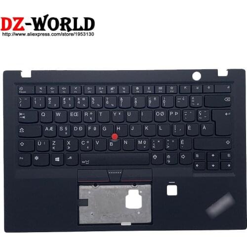 New Shell C Cover Palmrest Upper Case With CFA Canadian French Backlit Keyboard for Lenovo Thinkpad X1 Carbon 5th Gen Laptop