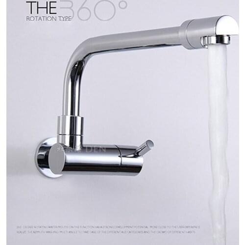 Wholesale and Retails Single Cold Chrome Finish Solid Brass Spout Vanity Sink Mixer Tap, Bathroom Tap Basin Faucet Wall Mount