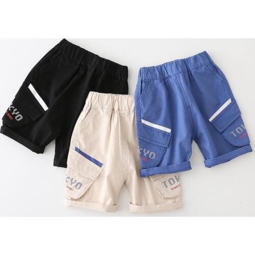 2-7 years baby Boys shorts Fashion pants Side pocket South Korea style boy casual shorts children cargo pants summer clothes