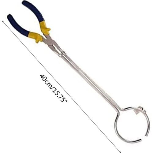 M89B Round Nose Crucible Pliers for Moving Pouring Liquid Metal from Crucibles Anti-Corrosion Anti-Rust Anti-Slip Steel