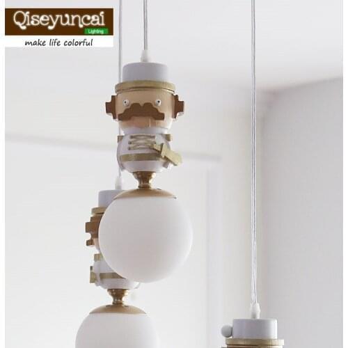 Qiseyuncai Nordic england childrens room king chandelier bar restaurant boy girl bedroom lamps