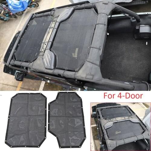 Mesh UV Sun Shade Top Insulation Net Cover Forfor Jeep Wrangler JK 2007-2017