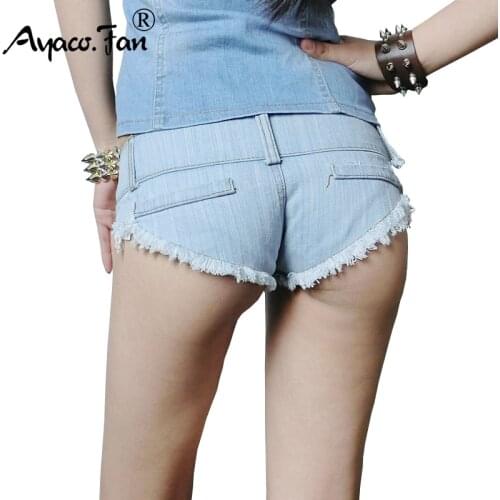 Super Hot Shorts Women Jeans New Arrival Sexy Cut Off Low Waist Denim Short Pants Mini Hot White Blue Short Jeans Women Clothing