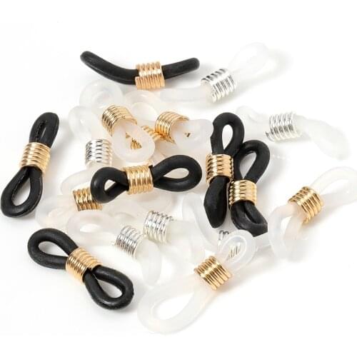 50pcs Glasses Chain Silicone Rubber Ring Sunglasses Non Slip Retainer DIY Accessories Strap Eyelets Rope Cord Holder Connector