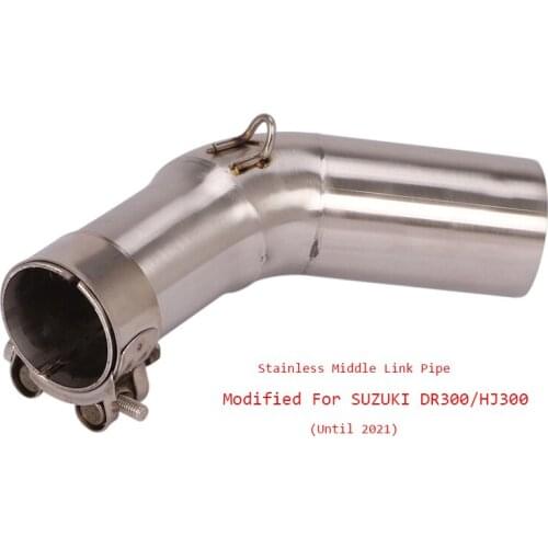 Motorcycle Middle Connect Pipe Replace Exhaust System Link Tubes Stainless Steel For Suzuki DR300 HJ300 Until 2020