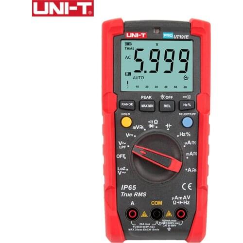 UNI-T Digital Multimeter True RMS Voltage Current Meter Auto Range AC DC Capacitance Frequency Resistance Tester UT191E UT191T