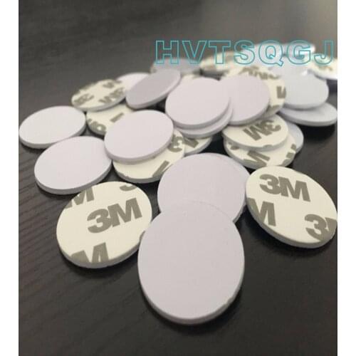 Waterproof 125KHz RFID Tag + 3M Adhesive EM4100 compatible for Access Control Proximity Contactless ID Card PVC Coin Disk Token