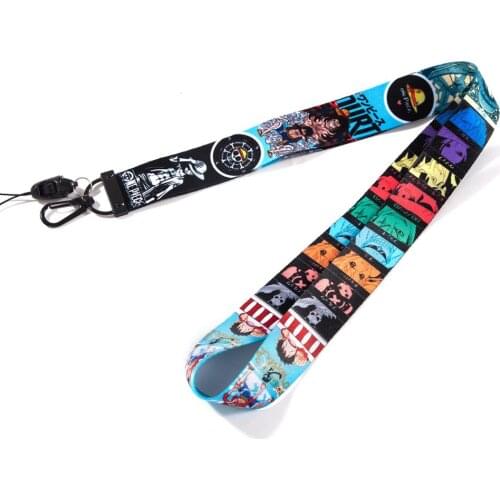 One Piece,Luffy,Anime ID Badge Holder,Breakaway Lanyard Keychain (Blue1)