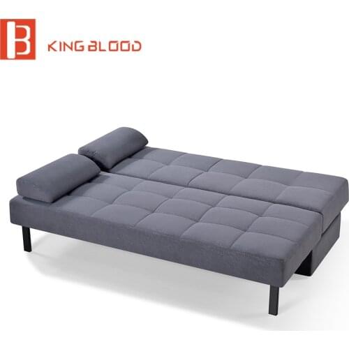 Living room storage box pull out convertible fabric sofa bed