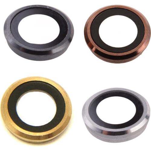 10Pcs/lot Silver/Black/Gold/Rose Gold Color Rear Back Camera Lens Frame Cover for Apple iPhone 6 Plus/6S Plus