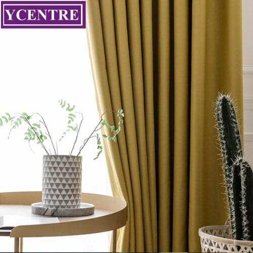 YCENTRE 85-95% Shading Rate Blackout Curtain Drape Panel Noise Reducing Thermal Insulated Drape Curtain for Living Room Bedroom