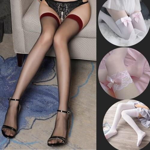 Womens Stockings Sexy Knee High Nylon Stockings Lady Girls Thigh High Tights Pantyhose Lace Fishnet Spring Autumn Winter Ti
