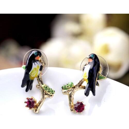 The newest fashion stud earrings color cute bird of swallow pendientes brincos de festa high quality summer style for women