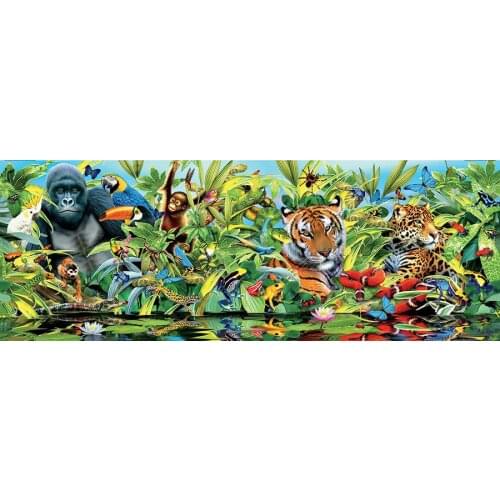 Animal forest Cross Stitch Art Needlework 14CT Canvas Unprinted Handmade Embroidery Cross Stitch Kits Set DIY Home Decor