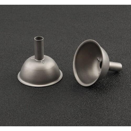 1pcs Gray Titanium Funnel Mini Titanium Flask Funnel Outdoor Camping No Rust Small Wine Pot Funnel