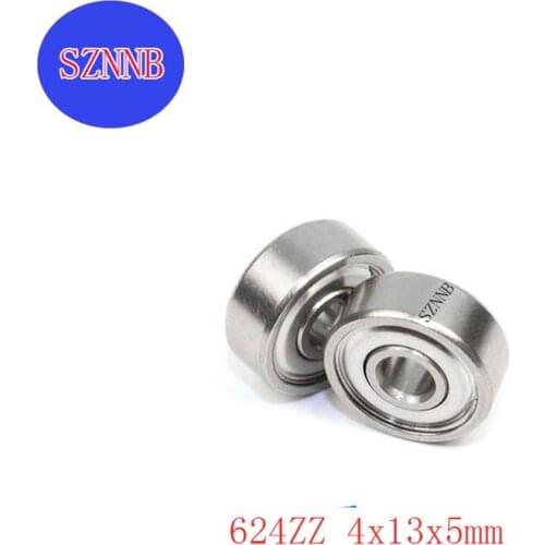 10 free shipping deep groove ball bearings 624ZZ 625ZZ 626ZZ627ZZ628ZZ high precision silent small bearings